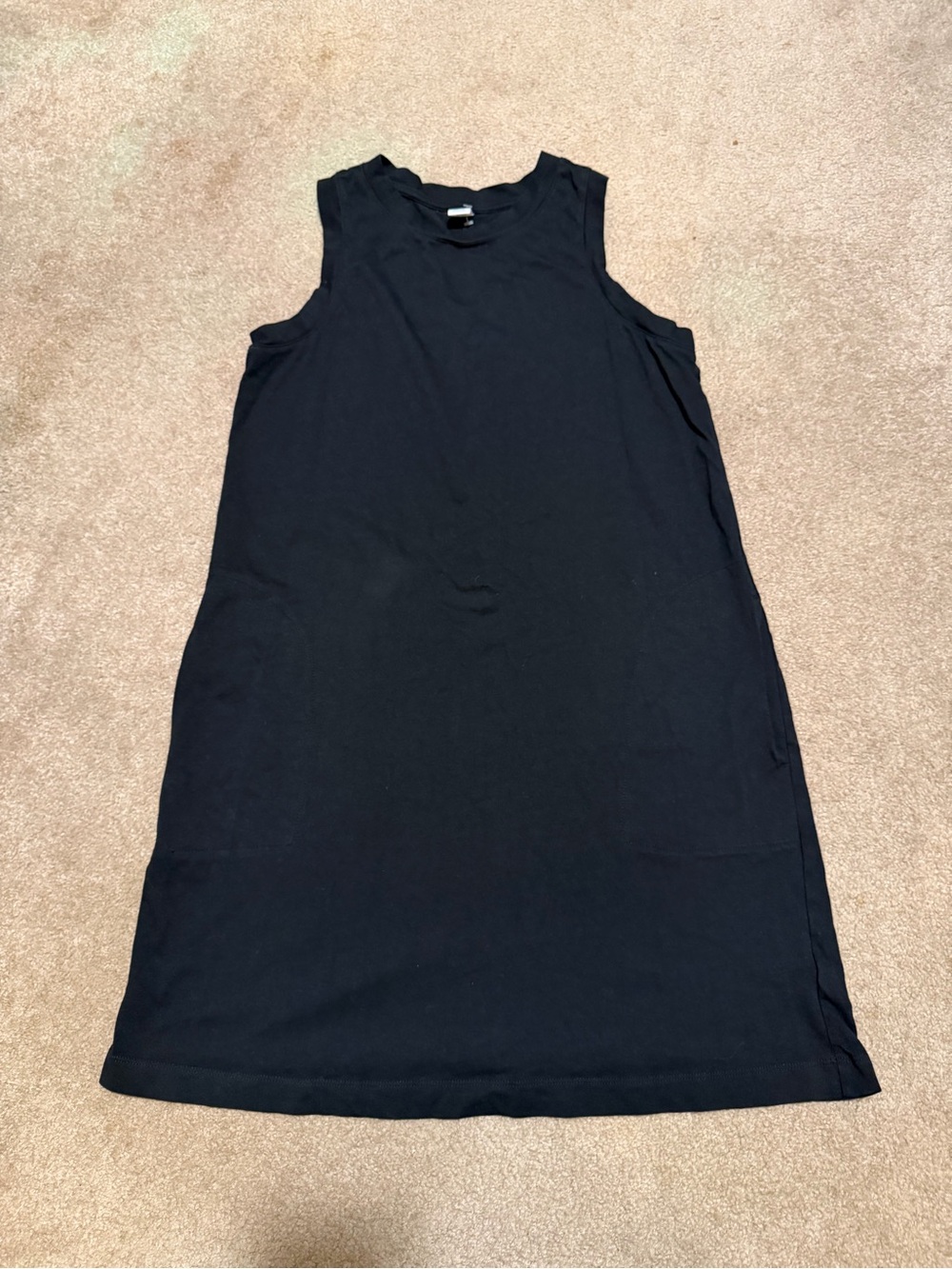 Sleeveless Black Tshirt Dress - Classic Women's Dress